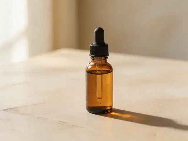 HolistaPet CBD bottle on a stone counter